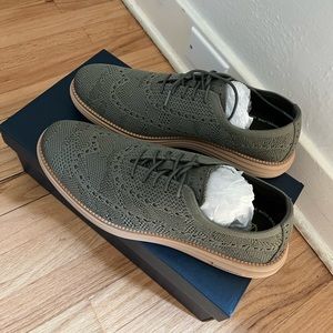 Cole Haan Olive Knit Oxfords